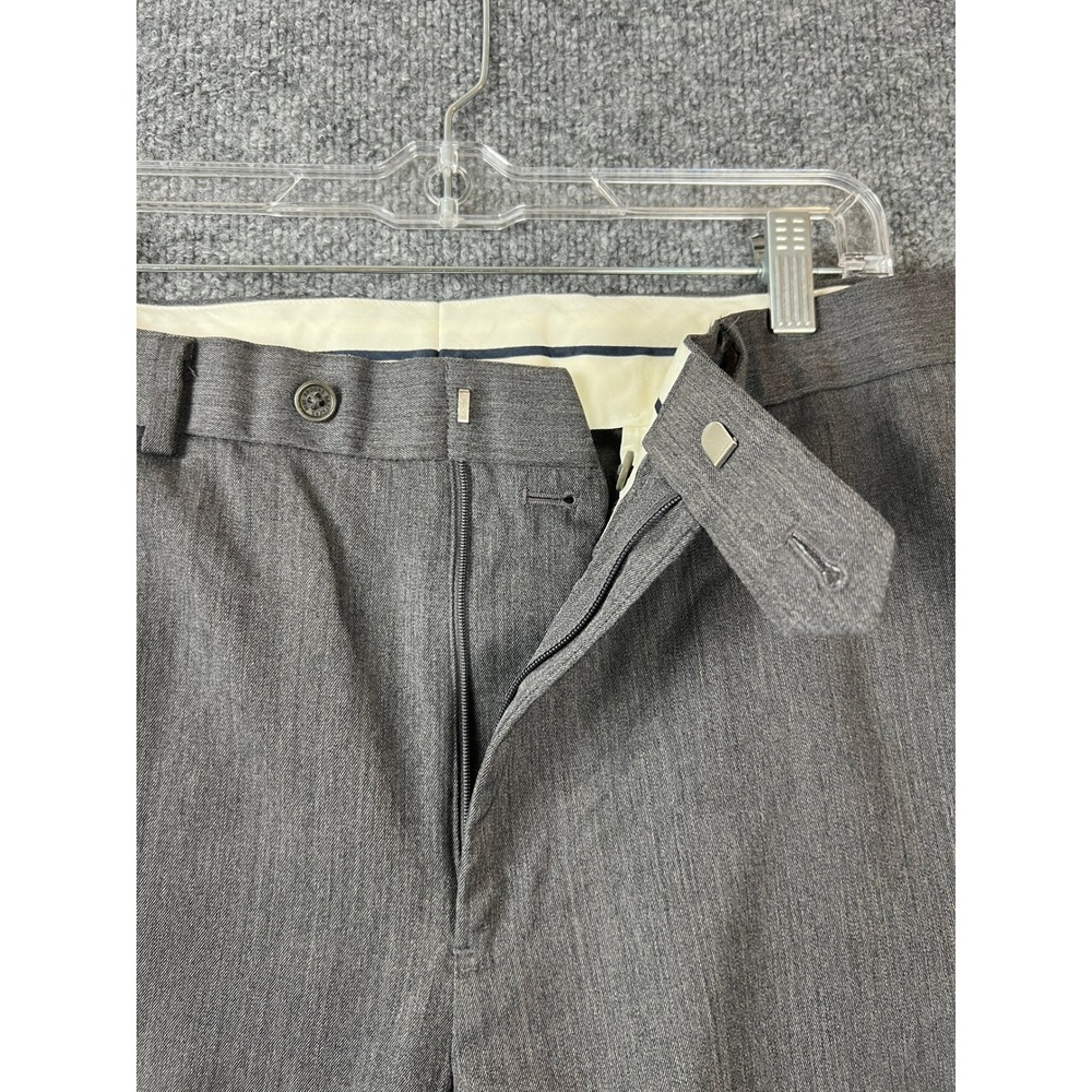 Brooks Brothers Pants 1818 Madison Mens Charcoal Grey 100% Wool 35x31 - Picture 2 of 6
